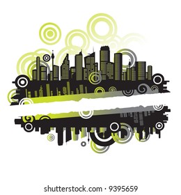 Cityscape, urban frame, with place for your text