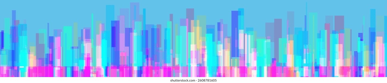 Cityscape vector background modern architectural panorama