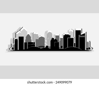 Cityscape. Vector city skyline