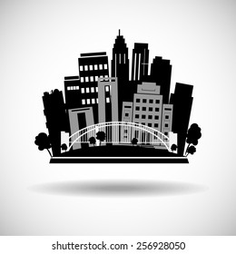Cityscape. Vector city skyline