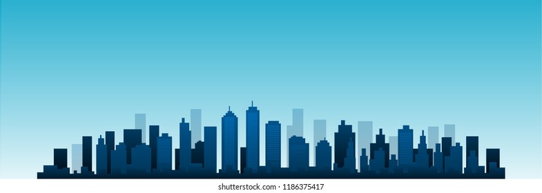 CItyscape vector city skyline at day