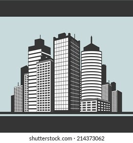 Cityscape vector clip-art.