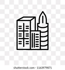 Cityscape vector icon isolated on transparent background, Cityscape logo concept