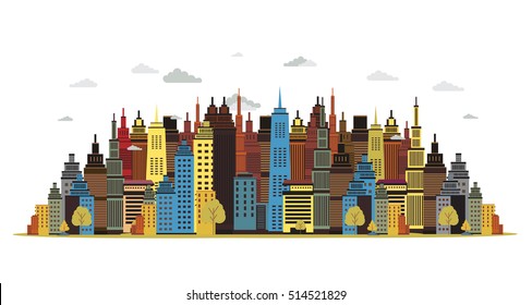 Cityscape. Vector illustration.