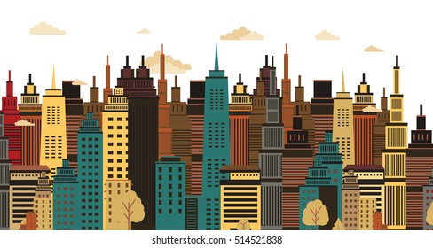 Cityscape. Vector illustration.