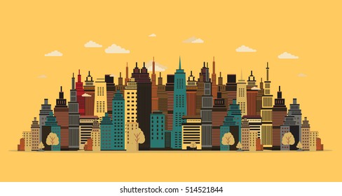 Cityscape. Vector illustration.