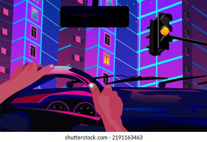 cityscape vector illustration traffic light street view