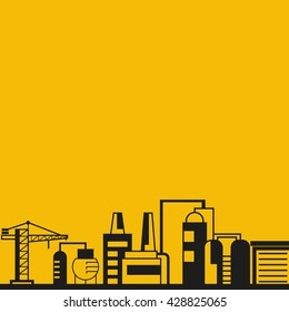 cityscape vector illustration yellow background