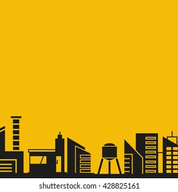 cityscape vector illustration yellow background