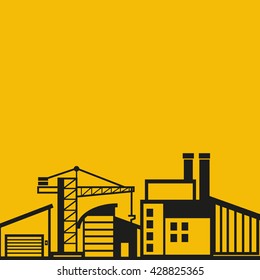 cityscape vector illustration yellow background