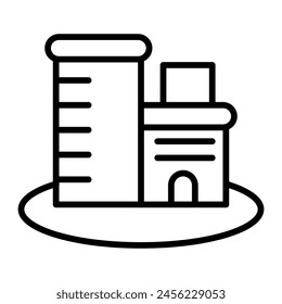 Cityscape Vector Line Icon Design