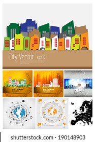 Cityscape, vector set 