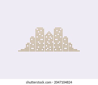 Cityskyline silhouette abstract logo design