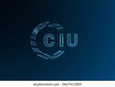 Diseño de Vector de logotipo de letra poli baja CIU. Diseño de logotipo de poliéster inferior CIU. Diseño único del logotipo de baja poli de CIU.