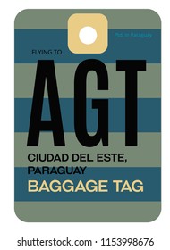 Ciudad del Este paraguay airport luggage tag