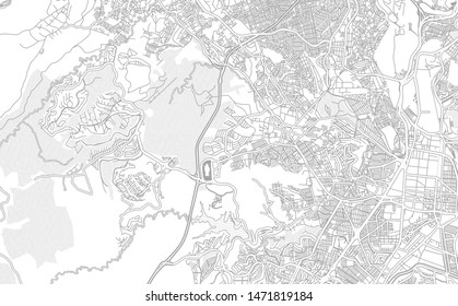 Ciudad López Mateos, México, Mexico, bright outlined vector map with bigger and minor roads and steets created for infographic backgrounds.