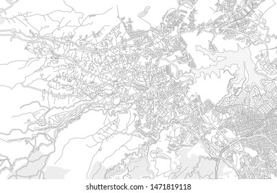 Ciudad Nicolás Romero, México, Mexico, bright outlined vector map with bigger and minor roads and steets created for infographic backgrounds.