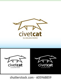 Civet Cat Logo Template