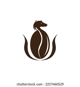 civet coffee logo abstract design vector illustration