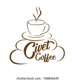 Civet coffee logo template