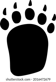 Civet Footprint　isolated vector illustration.