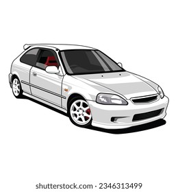 Civic Car illustration vector design