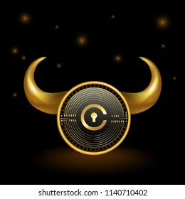 Civic Cryptocurrency Coin Bull Market Background