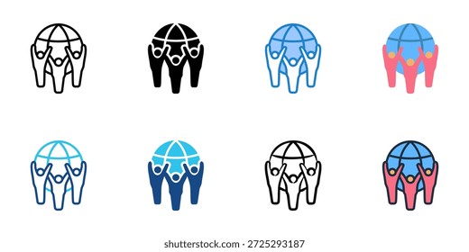 Civic Engagement icons set multiple style collection. Editable stroke 
