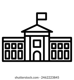 Civic Landmark icon line vector illustration
