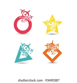 civil airplanes paths icon