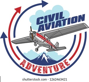 Civil Aviation icon, label design