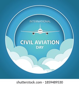 CIVIL AVIATION INTERNATIONAL DAY FLYER TEMPLATE BLUE