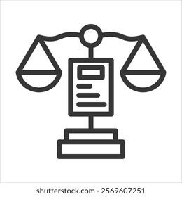 Civil Cases Outline Icon Vector Illustration