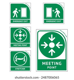 CIVIL DEFENSE GREEN SIGNS VECTOR 2