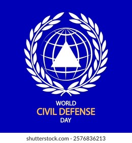 Civil Defense World Day icon, vector art illustration.