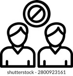 Civil Disobedience Line Icon and Vector