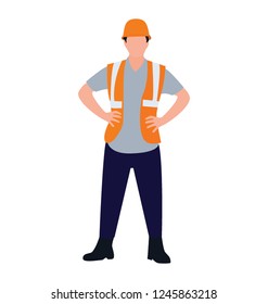 Civil engineer flat icon design