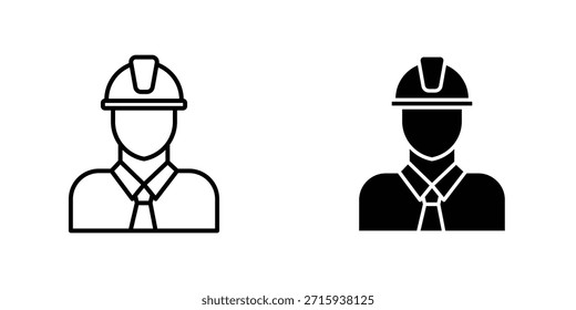 Colección de diseño de ícono de Ingeniero Civil. Signo y Vector para diseños de interfaz de usuario
