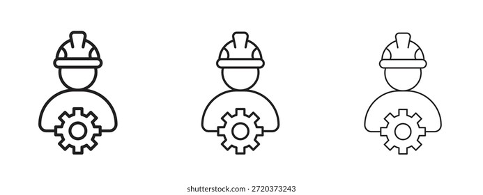 Civil Engineer icon. Hand drawn minimalism style vector illustration