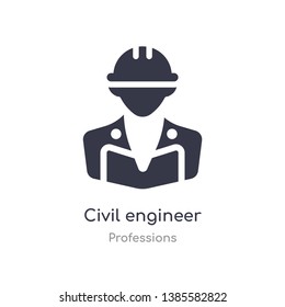 civil engineer icon. isolated civil engineer icon vector illustration from professions collection. editable sing symbol can be use for web site and mobile app