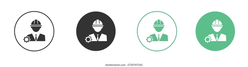 Pictogramas de ícone do Engenheiro Civil. Vetor eps 10