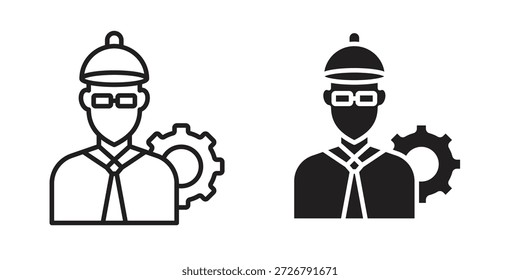 Civil Engineer icon set. minimal logotype web element pack.
