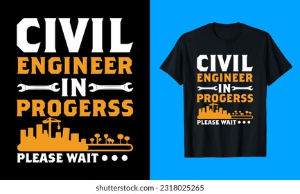 T-Shirt-Design des Ingenieurs für Ziviltechnik, Design des Shirt-Designs