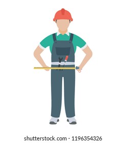 
Civil engineer wearing hat, architect visual 
