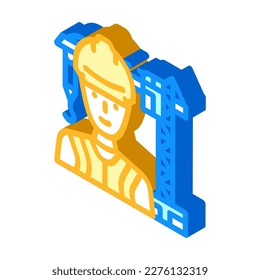 civil engineer worker isometric icon vector. civil engineer worker sign. isolated symbol illustration