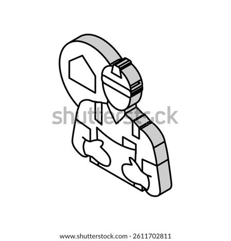 civil engineer worker isometric icon vector. civil engineer worker sign. isolated symbol illustration