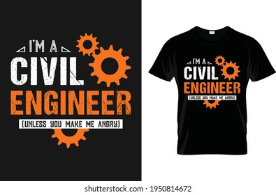 Soy ingeniero civil para diseño de camisetas