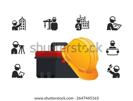 Civil engineering or architecture project simple illustration stock illustration