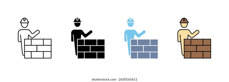 ícone da linha de conceito de engenharia civil. Ilustração de elemento simples.