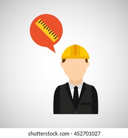 civil engineering icon with icon, vector illustration